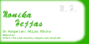 monika hejjas business card