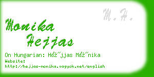 monika hejjas business card